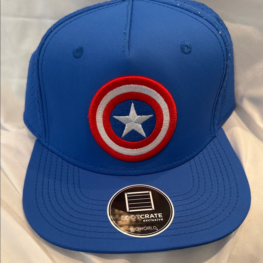 Marvel Blue Captain America Shield  Hat